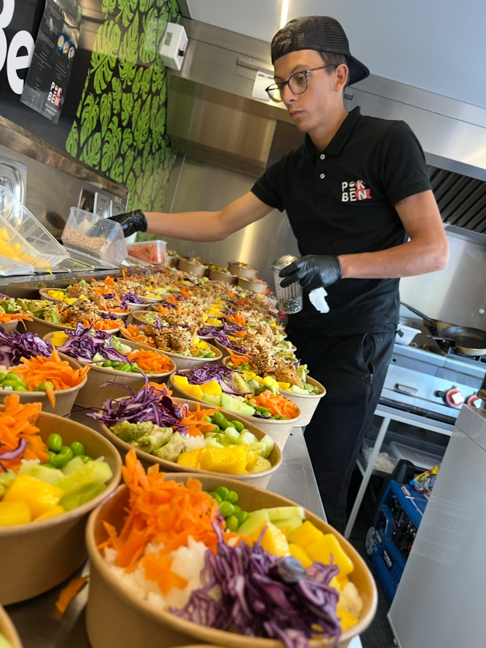 Bowls préparés pendant le service